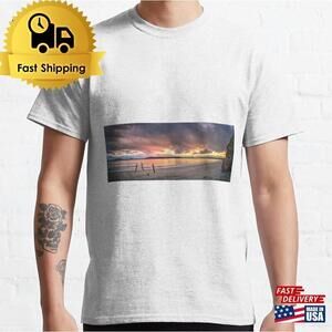 Dramatic Sunset From Abersoch Quarry Beach Qbpss T-Shirt